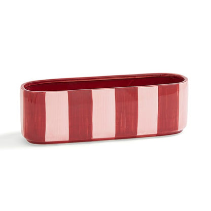  Elements Striped Ceramic Windowsill Plant Pot