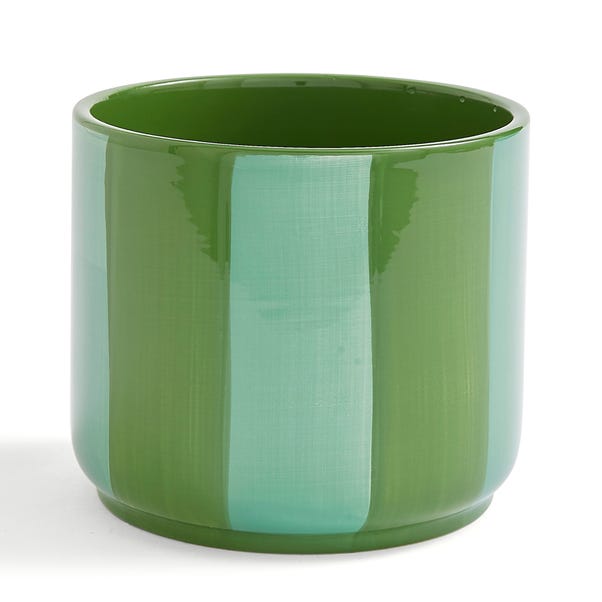  Elements Striped Ceramic Plant Pot