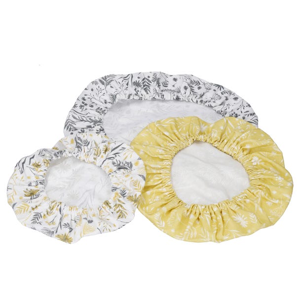  Set Of 3 Reusable Stretchable Cloth Bowl Covers