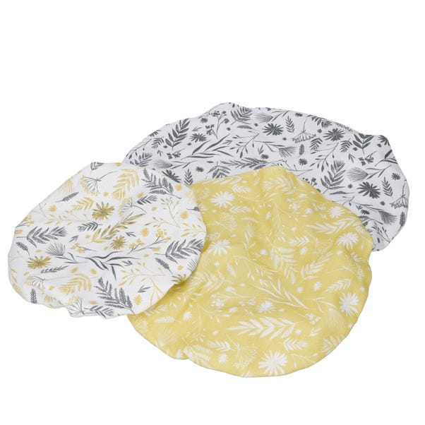  Set Of 3 Reusable Stretchable Cloth Bowl Covers
